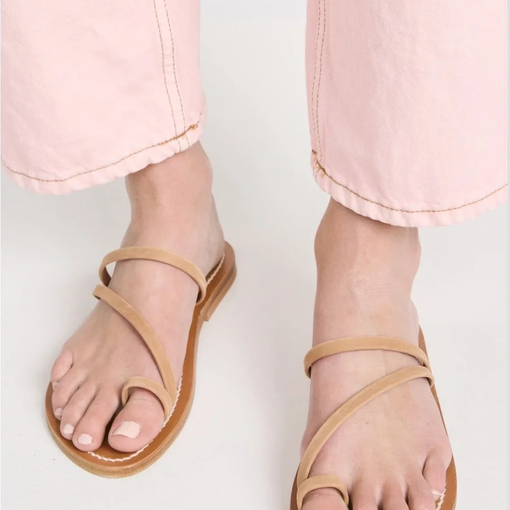 K.Jacques Tan Minimalist Toe-Loop Sandals - Picture 5 of 5